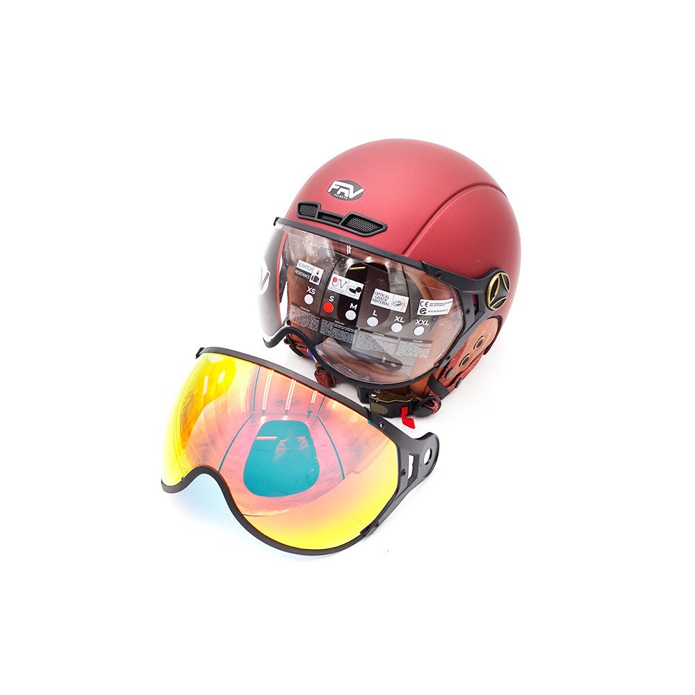 Casque JET bordeaux mat (taille XS à XXL) (S)