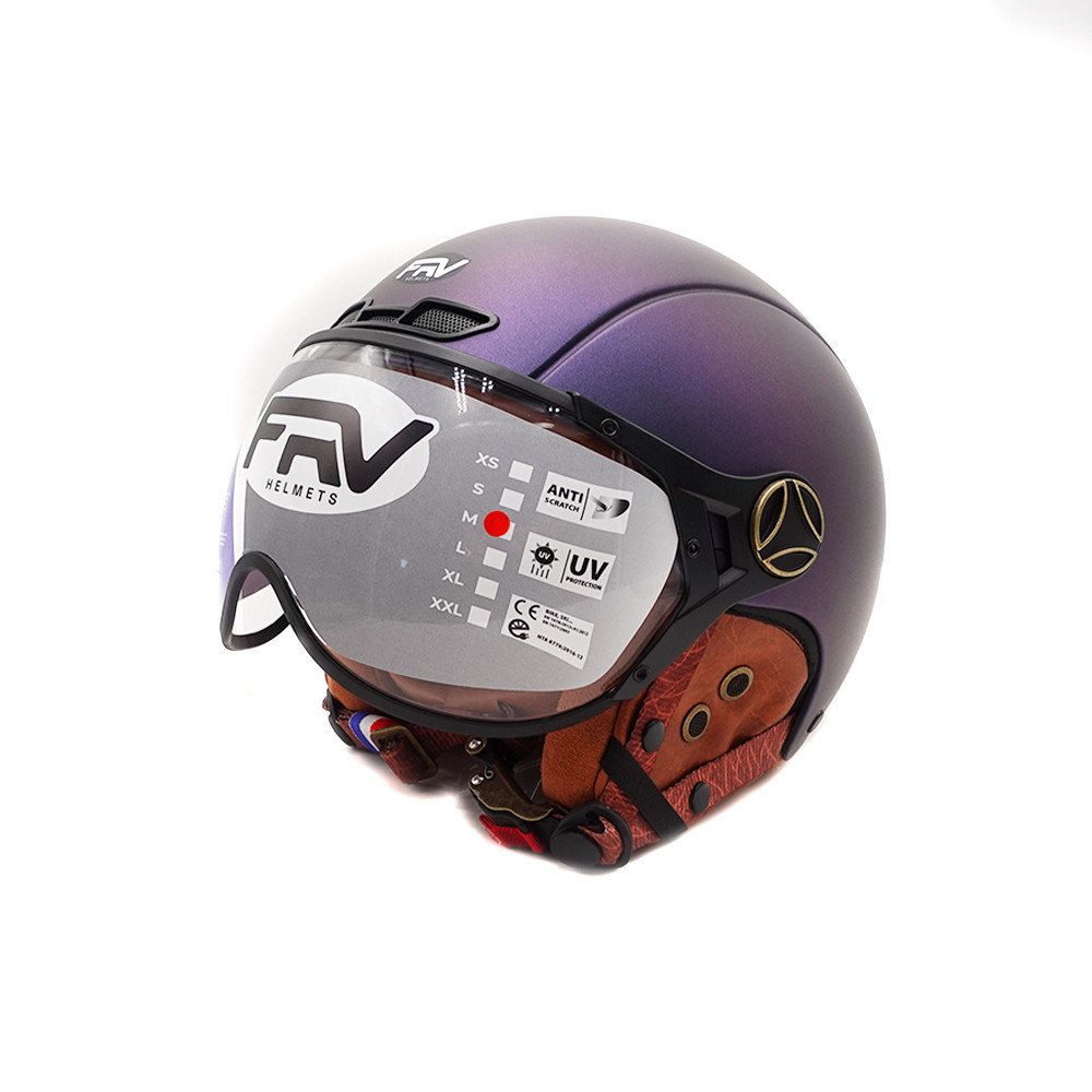 Casque JET bleu mat caméléon (taille XS à XXL) (S)