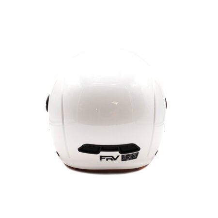 Casque JET blanc brillant (taille XS à XXL) (S)