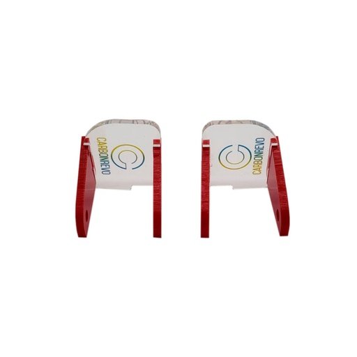 CARBON REVO CACHE POUR LED AVANT ROUGE - 1 PAIRE - DUALTRON RAPTOR/1/2/ULTRA