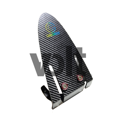 CARBON REVO GARDE BOUE ARRIÈRE V2 RALLONGÉ (RONDELLES ROUGES) - DUALTRON 1/2