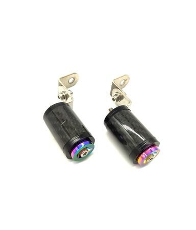 CARBON REVO SUPPORT DE FEUX ARRIÈRE GUN METAL- 1 PAIRE - UNIVERSEL