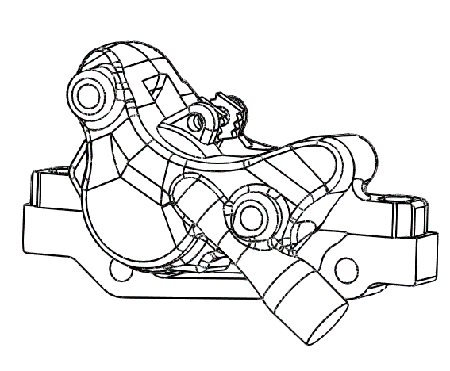 DUALTRON X LTD | FREIN HYDRAULIQUE 4 PISTONS ARRIERE (LEVIER, ETRIER CABLE)