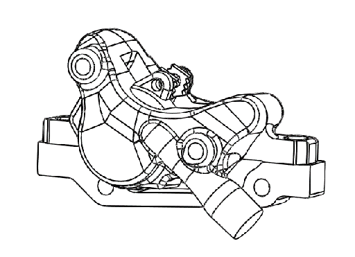 DUALTRON X LTD | FREIN HYDRAULIQUE 4 PISTONS ARRIERE (LEVIER, ETRIER CABLE)